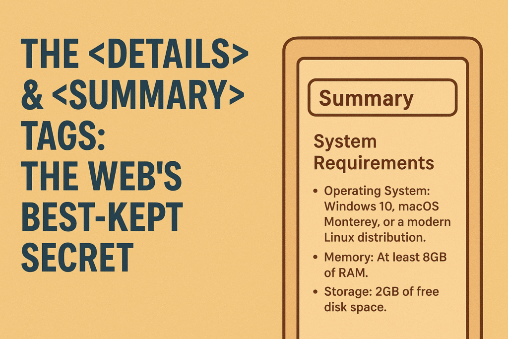 The HTML Disclosure Widget 5 Secrets for Better UX