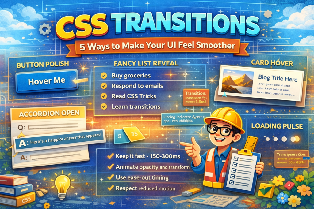 5 Essential CSS Transitions for Better UI